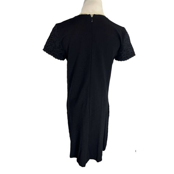 J. Mclaughlin Black Shift Dress Eyelet Embroidery Bainbridge Jewel XS - Picture 3 of 12